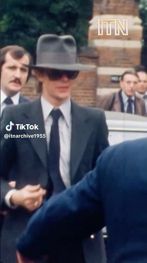 Bowie attending Marc Bolan funeral #rockmusic #glamrock #davidbowie #marcbolan #trex #music