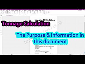 Tonnage Calculation | The Purpose & Information in this Document - Naval Architect For All