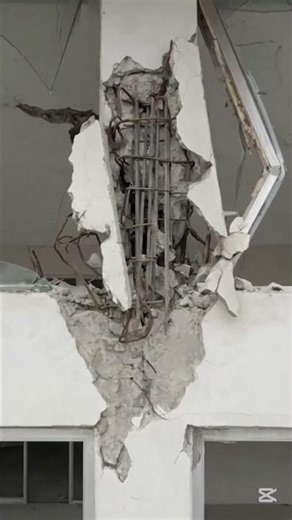 Column failure in concrete structure #construction #foryou