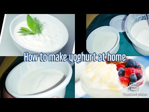 How To Make Yoghurt At Home With Powdered Milk | Milk Powder Yogurt