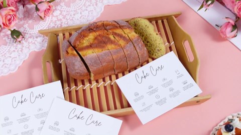 200 Pcs Cake Care Instruction Card Small Business Cards for Shop Boxes Professional Boards Baking Supplies Kit Set, How to Carry and Store Your Cake Instruction(Vivid)