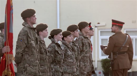 Royal Gibraltar Regiment Cadets take part in Passing Out Parade at Devil's Tower Camp