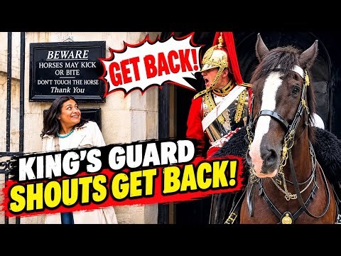 GET BACK! King’s Guard SHOUTS at Woman Breaking the Rules!