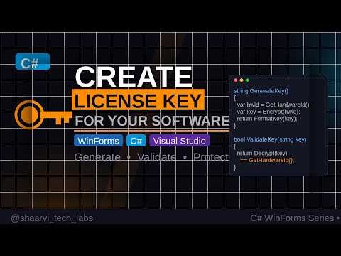 Create License Key for Software in C# | License Key System WinForms Tutorial
