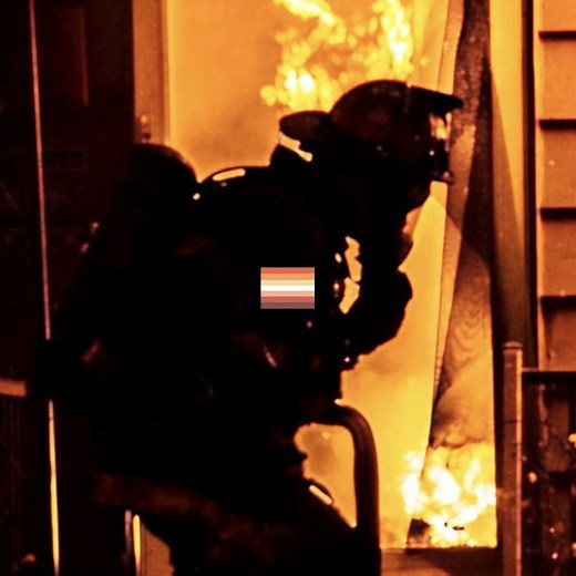 firefighter Butch x Vet femme | I think someone requested this I can’t find them tho :( #butchfemme #lesbian #firefighter #veterans #foryoupage