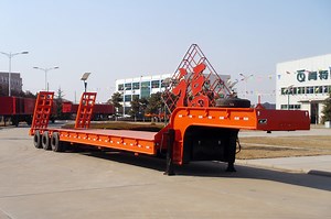 [Hot Item] Heavy Duty Low Loader Drop Deck Semi Trailer for Equipment