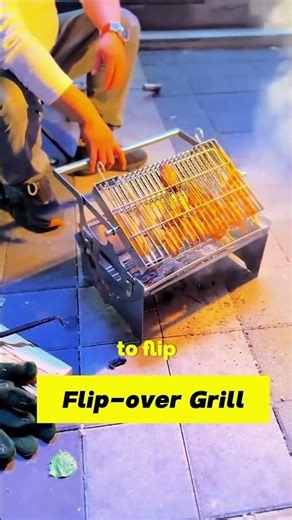 BBQ Game-Changer: Portable Grill Folds & Cooks Anywhere! 🔥 #food #gadgets #bbq