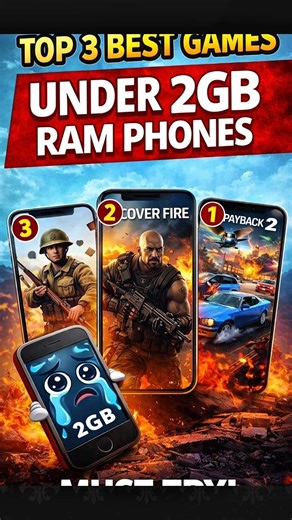 Top 3 Insane Mobile Games For 2GB RAM Phones 🤯 Low End Phone Gamers Must Try!