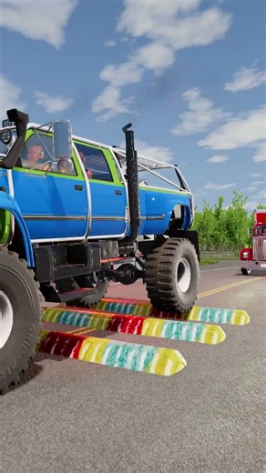 BeamNG.drive Truck vs Speed Bump Spintires Mudrunner Eps455