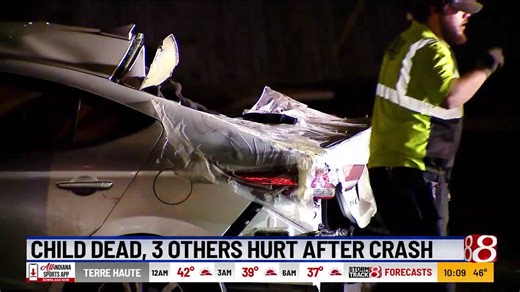 Child dead, 3 others hurt after crash in Indianapolis