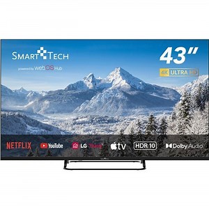Smart Tech TV LED 4K UHD 43' (108 cm) Smart TV Web OS-43UW02V- Netflix, Prime Video, Youtube- 3xHDMI - 2xUSB