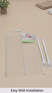 Rubbermaid Direct Mount Wall Shelf, 2 Ft. Wide, Mounting Hardware Kit Included, White, Wire Shelving Organizer System for Home/Laundry/Bathroom/Mudroom/Pantry/Linen Closet, 2' Length, Metal