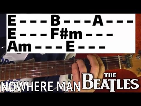 Nowhere Man by The Beatles - Guitar Lesson WITH TABS