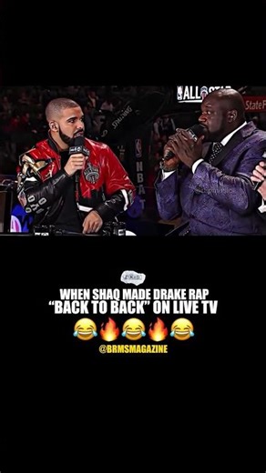 Shaq Made Drake Rap “Back to Back” On Live TV… 😂🔥💯 #Drake #Shaq #HipHop