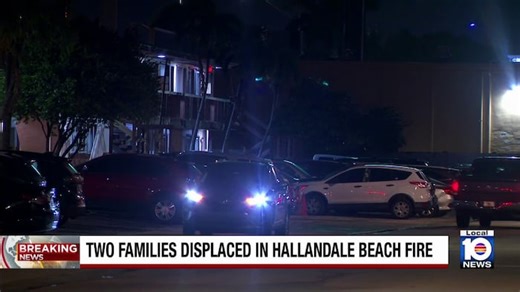 Hallandale Beach house fire displaces 2 families