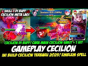 CARA MAIN CECILION BUFF❗TIPS MAIN CECILION SAKIT + 1 HIT❗BUILD CECILION TERBARU❗GAMEPLAY CECILION