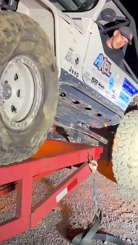 I can't believe we did this in a Wrangler!