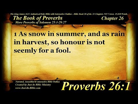 Bible Book #20 - Proverbs Chapter 26 - The Holy Bible KJV Read Along Audio/Video/Text