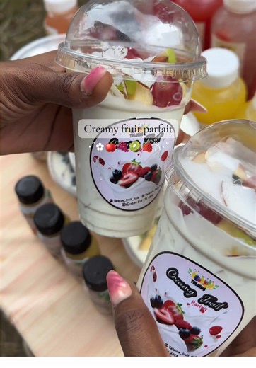 Vitamins in a cup, Quick, easy delicious and ready to go… It’s our creamy fruit parfait ✨🍇🍎🍓 #teleiosfruithub #creatorsearchinsights #parfait #fyp #blowthisup