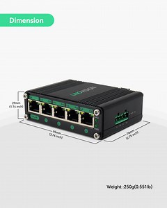 (POE-Switch0504GD) 5 Ports Full Gigabit POE Switch supports DC9V~DC54V Power Input
