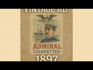 Rare 1897 Admiral Cigarettes Advertisement | Vintage Tobacco Commercial