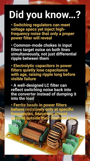 Little-known truths about power supply filters and hidden noise in electronics