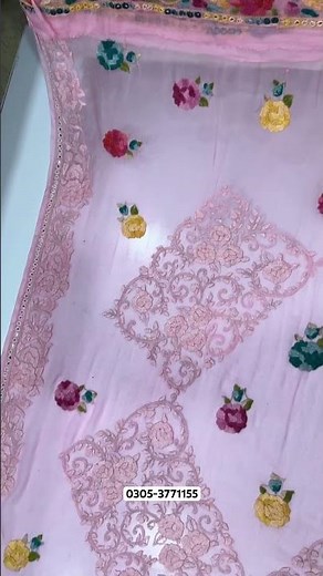 Hand Embroided Pure Chiffon 2pc Dress | #foryou #shorts