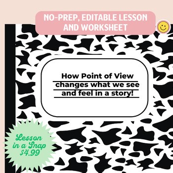 RL.5.6 Point of View Lesson & Worksheet | Identifying Narrator's Perspective