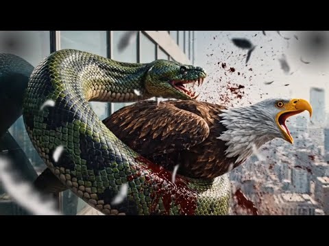 When Giant Anaconda Fights Giant Eagle 😱 | Epic Clash