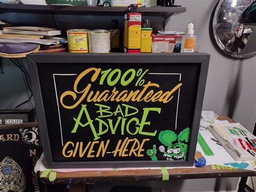 Pinstripers garage | Something was missing on the first one I made.. | Facebook