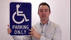 SmartSign "ADA Handicapped Reserved Parking - $250 Fine" Sign | 6" x 12" 3M Engineer Grade Reflective Aluminum