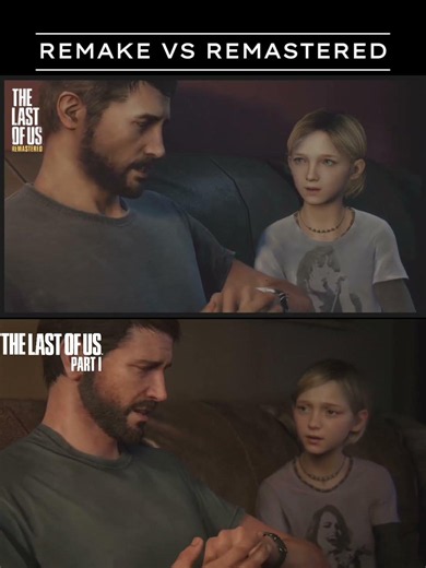 The Last Of Us Remastered vs Remake Joel & Sarah