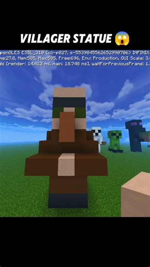 Villager Statue in Minecraft 😱🔥#trending #minecraft