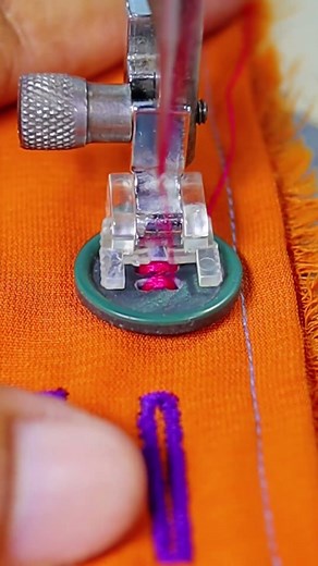 Button Sewing Tutorial Semi Manual Machine #sewing #tutorial