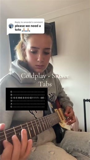 Shiver - Coldplay - Guitar tutorial #guitartutorial #coldplay #fyp #guitar #viral #tabs