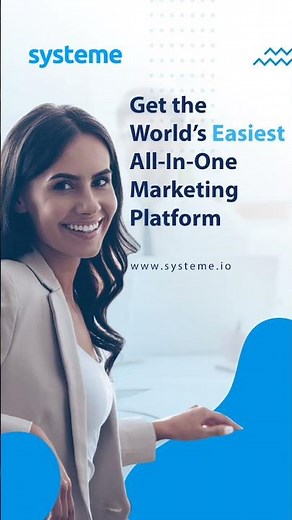 Systeme.io lets you build a website, collect emails, and sell products — all in one place.”