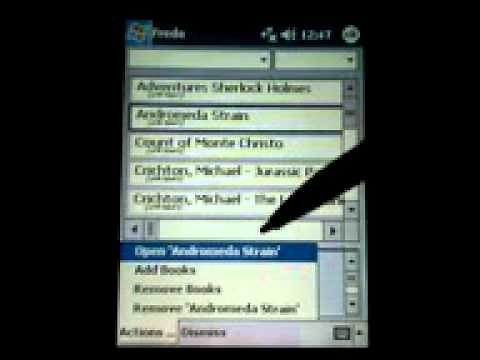 How to use the Freda EPUB reader v2.0 Windows Mobile