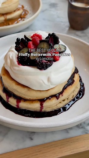 9.1K views · 15 reactions | Fluffy buttermilk pancakes 丹 Enjoy a fluffy stack of hot pancakes, served in stacks of two’s or three’s, with a choice of indulgent toppings, available daily until 11am. Our favourites from the brunch menu: - Banana Biscoff caramel pancakes - Berries & Cream pancakes Book your table now at the link in bio. | Mildreds Restaurants | Facebook