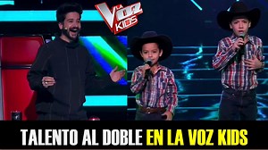 Damian y Leonardo Los Hermanos Cedillo y Salma "La Mexicana" sorprendieron a los coaches de La Voz Kids México 2021 en su audición.. | Solo Gelatinas