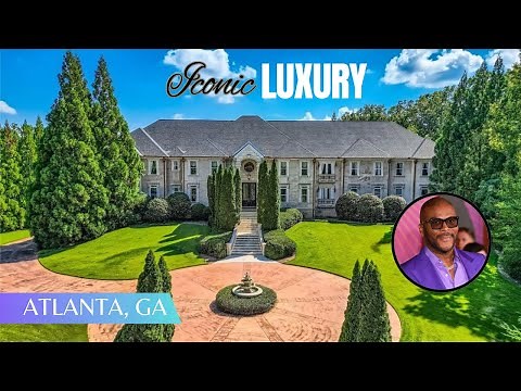 Inside Tyler Perry's Former 18,000 SQFT Mega Mansion on 11+ Acres w/Tennis Court + Saltwater Pool
