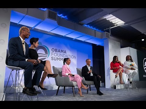President Obama in conversation with Yara Shahidi and Obama Foundation Program Participants