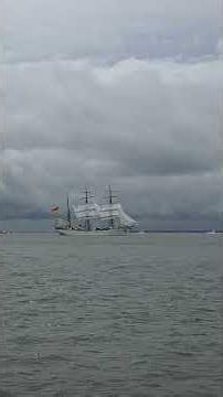 German ship passes by Old Point Comfort amid Virginia Parade of Sail