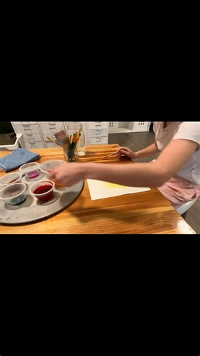 In our painting atelier space at Southlands Multi-Age, our children explore liquid watercolours. First, we introduce just one colour. Then, sticking with primary colours, we offer two colours. While colour mixing and colour theory is important, when starting out with liquid watercolours, we want children to focus on how to vary the intensity of the colour, how to blend, and how integrating water as a tool changes how the paint appears. This also provides time and experience for children to learn
