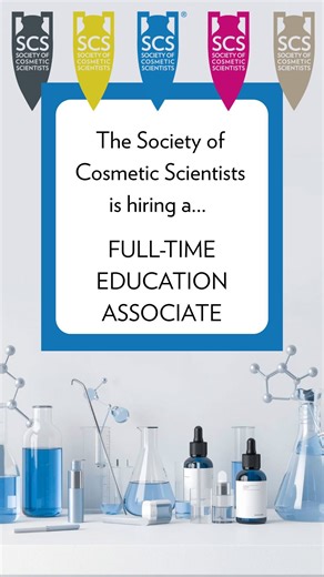 Society of Cosmetic Scientists on Instagram: "The Society of Cosmetic Scientists is hiring! Could you be our Full-Time Education Associate? 👩‍🎓 ⏰ Hours per week: 36.5 📍 Location: Luton (Hybrid) 🤝Contract status: Permanent Reporting to: Head of Operations 📩 Apply now: Send your CV to gem.bektas@scs.org.uk 🗓 Closing date: 27 February 2026 ABOUT US: The UK and Ireland Society of Cosmetic Scientists (SCS) is a not-for-profit organisation composed of more than 1000 professionals involved in cos