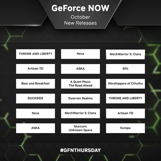 7.9K views · 95 reactions | Oh my gourd, the GFN October games list is here.  | GeForce NOW | Facebook