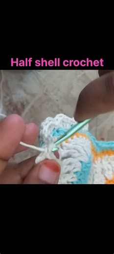 Half shell Crochet #crochettutorialrochet #Baby blanket #patternmaking #likeandsubscribe