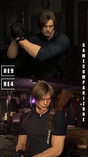 RE9 vs RE4 Leon and Items comparison #residentevil