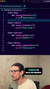 Interfaces y clases abstractas en Juegos de Rol #python #programacion #javascript #tech #tecnologia #html #ingenieria #antiprofe #tips | Linkfydev