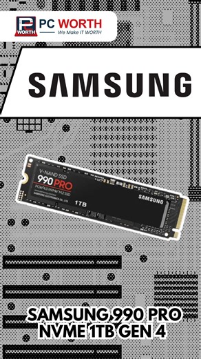10K views · 18 reactions | ✨ Samsung 990 Pro NVME 1TB Gen 4✨ I-level up ang bilis ng PC n'yo with this SSD, mga bossing! ⚡ Mag-enjoy sa sobrang bilis na performance na may read speeds up to 7,450 MB/s at write speeds up to 6,900 MB/s. Ideal para sa gamers, content creators, at professionals na kailangan ng mabilis at reliable na storage, boss!  #PCWORTH #WorthIt #Samsung #SSD #PCUpgrade | PC WORTH Experience | Facebook