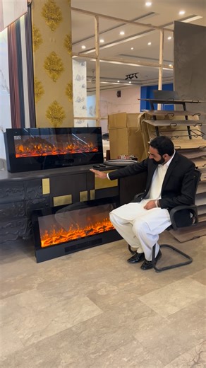 MUCI HOMES ( Pvt Ltd ) on Instagram: "Fireplace electric heater #fireplace #interiordesign #mediawall"